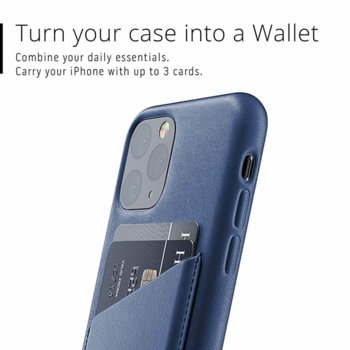 Mujjo Wallet iPhone 11 Pro blue MUJJO-CL-002-BL