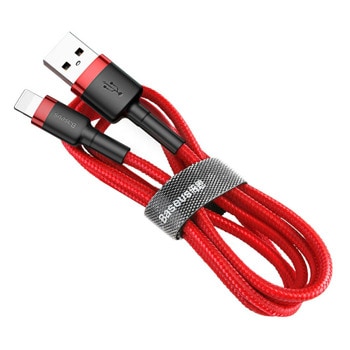 Кабел Baseus Cafule USB Lightning Cable (CALKLF-B09), от USB A(м) към Lightning(м), 1m, 12W, червен | JAR Computers Baseus Cafule USB Lightning Cable CALKLF-B09