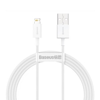 Кабел Baseus Superior Lightning USB Cable (CALYS-B02), от USB A(м) към Lightning(м), 1.5m, бял image