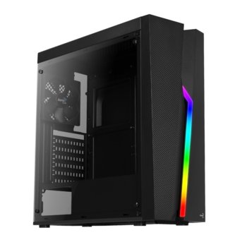 Кутия AeroCool Bolt RGB, ATX, mATX, MINI-ITX, 1 x USB3.0, черна, без захранване | JAR Computers Кутия AeroCool Bolt RGB ACCM-PV15012.11