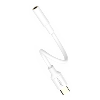 Преходник Earldom ET-OT79, от USB-C(м) към Jack 3.5mm(ж), бял | JAR Computers Преходник Earldom ET-OT79