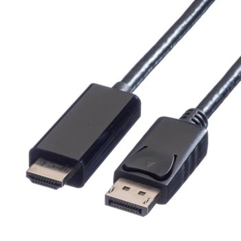 Кабел Roline 11.99.5786, DisplayPort(м) към HDMI(м), 2m, черен | JAR Computers Roline 11.99.5786 DisplayPort(м) към HDMI(м) 2m