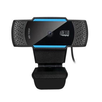 Уеб камера Adesso CyberTrack H5, Full HD(30fps), 2x шумопотискащи микрофони, USB, черна | JAR Computers ADESSO CyberTrack H5_CAM