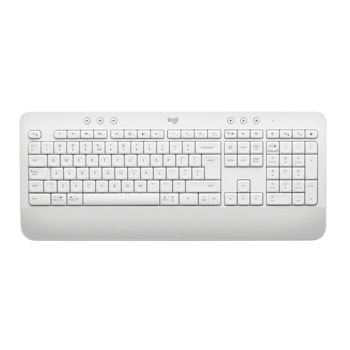 Клавиатура Logitech K650 Off White, безжична, Bluetooth 5.1, 10м обхват, бяла, USB image