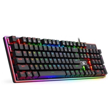 Клавиатура Redragon Ratri K595RGB-BK, механична, RGB подсветка, 8 мултимедийни клавиша, черна, USB image