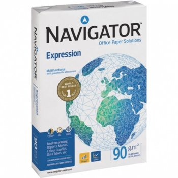 Хартия Navigator Expression A4, 90 g/m2, 500 листа, бяла | JAR Computers Navigator Expression A4 90 g/m2 500 листа бяла