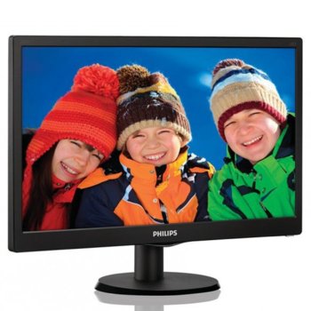 Монитор 19.5" (49.53 cm) Philips 203V5LSB2, HD+ LED, 5ms, 10 000 000:1, 200cd/m2 | JAR Computers 195 Philips 203V5LSB2