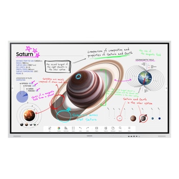 Интерактивен дисплей Samsung WM85B Flip 4, 85" (215.9cm) 4K/UHD дисплей, DisplayPort, HDMI, USB, Wi-Fi, Bluetooth, LAN, RS-232 | JAR Computers Samsung WM85B Flip 4