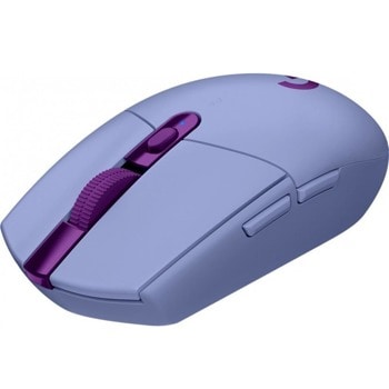 Мишка Logitech G305 Lightspeed, оптична (12 000 dpi), безжична, USB, лилава, гейминг, 6 програмируеми бутона image