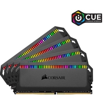 Памет 32GB (4x8GB) DDR4 3600MT/s, Corsair Dominator Platinum RGB, CMT32GX4M4D3600C18, 1.35V, RGB | JAR Computers CORSAIR Dominator Platinum RGB 32GB 4x8GB DDR4