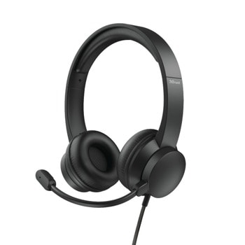 Слушалки Trust Rydo, микрофон, 20 - 20000 Hz диапазон, USB, черен | JAR Computers TRUST Rydo USB Headsett