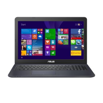 Лаптоп Asus L502SA-XX132D (тъмно син), четириядрен Intel Pentium N3710 1.60/2.56GHz, 15.6" (39.62 cm) HD LED Display (HDMI), 4GB, 1TB HDD, USB 3.0, Free DOS, 1.86kg | JAR Computers Asus L502SA-XX132D 90NB0B72-M02750