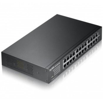 Суич ZyXEL GS1100-24E, 1000Mbps, 24 порта, 24x 1000 BASE-T | JAR Computers ZyXEL GS1100-24E
