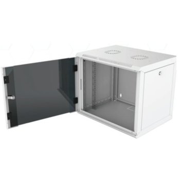 Комуникационен шкаф Security Professionals MR.WTC12U60MN.02, 19", 12U, 565 x 600 x 580, стенен монтаж, товароносимост 80кг, отваряеми странични панели, стъклена врата, вентилационни отвори, сив | JAR Computers Security Professionals MR.WTC12U60MN.02