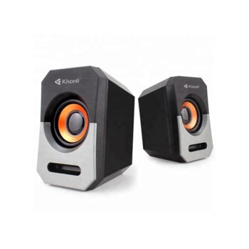 Тонколони Kisonli А-606, 2.0, 6W RMS, AUX/USB, Различни цветове | JAR Computers Kisonli А-606 2.0 USB 22118