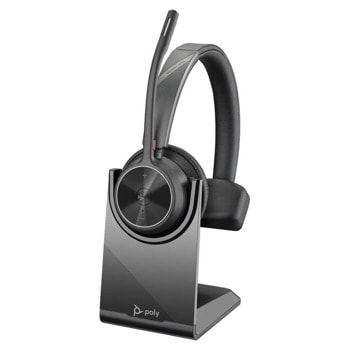 Конферентни слушалки Poly Voyager 4310 UC, жични/безжични, микрофон, със зарядна стойка, време на работа до 24 часа, A2DP технология, USB, Bluetooth | JAR Computers Конферентни слушалки Poly Voyager 4310 UC