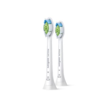 Резервни глави Philips Sonicare W Optimal White, стандартен размер, поставяне с щракване, сдвояване в режим BrushSync, 2 бр. | JAR Computers Philips Sonicare W Optimal White HX6062/10