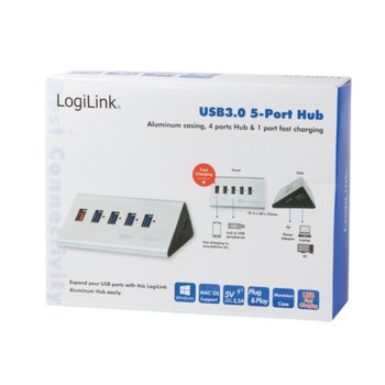 LogiLink UA0227 4+1 hub