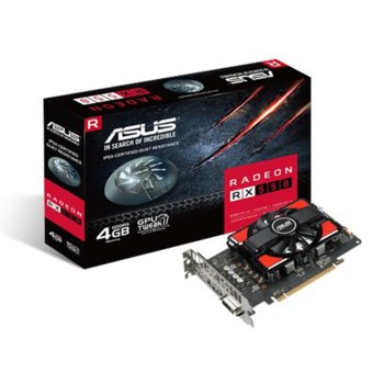 Видео карта AMD Radeon RX 550, 4GB, Asus RX550-4G, PCI-E 3.0, GDDR5, 128-bit, DisplayPort, HDMI, DVI | JAR Computers Asus RX550-4G