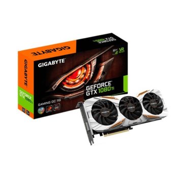 Видео карта GF GTX1080 Ti, 11GB, Gigabyte Gaming OC 11G N108TGAMING OC-11GD, PCI-E 3.0, GDDR5X, 352 bit, 3x Display Port, 2x HDMI, DVI, RGB fusion програмируема подсветка | JAR Computers GIGABYTE GeForce® GTX 1080 Ti Gaming OC 11G