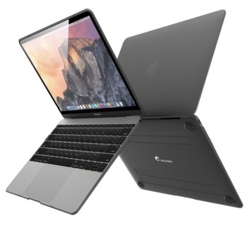 Протектор Devia Grace Shell за MacBook 12, поликарбонатов, черен-прозрачен | JAR Computers Devia Grace Shell