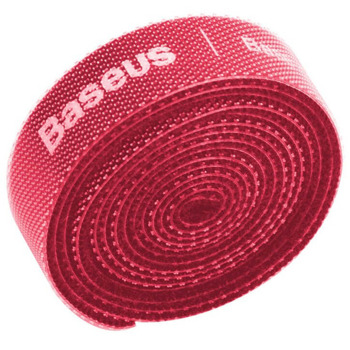 Лента за организиране на кабели Baseus Rainbow Circle Velcro Strap, 100Cm, велкро, червен image