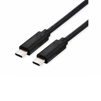 Кабел Roline 11.99.9083, от USB C(м) към USB C(м), 2m, 100W, черен | JAR Computers кабел roline 11.99.9083