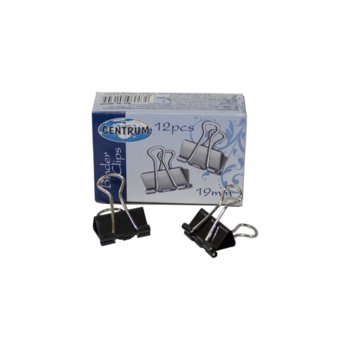 Щипки, захващат до 60 л., размер 19 mm, 12бр. в опаковка | JAR Computers Щипки