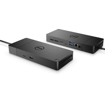 Докинг станция Dell WD19S 130W (210-AZBX), от USB C към 2x USB C, 3x USB A, 2x DisplayPort, 1x HDMI, 1x RJ45, черна | JAR Computers Dell WD19S 130W 210-AZBX
