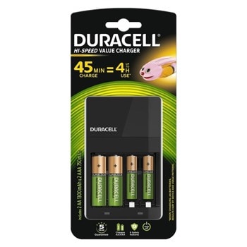 Зарядно устройствo Duracell CEF14, за батерии 4 x AA и AAA, с включени батерии 2x AA image