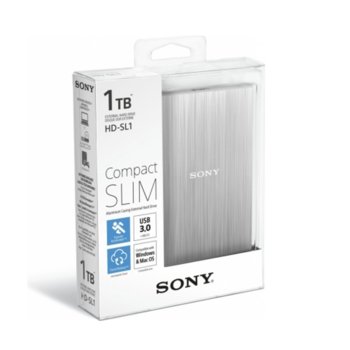Sony HDD 1TB 2.5 USB 3.0, Slim, Silver