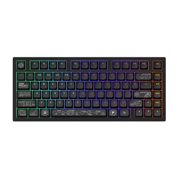 Клавиатура Dark Project ALU81A Terra Nova, механична, G3MS Moonstone суичове, гейминг, RGB подсветка, N-Key Rollover, черна, USB | JAR Computers Dark Project ALU81A Terra Nova Black RGB