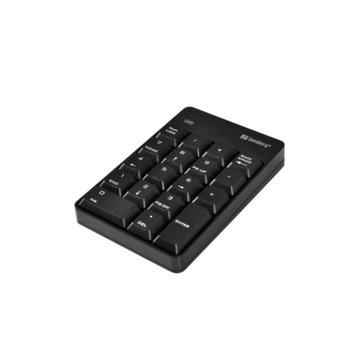 Цифрова клавиатура Sandberg, безжична, USB, черна image