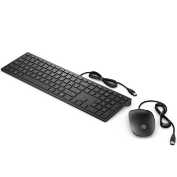 Комплект клавиатура и мишка HP Pavilion 400 (4CE97AA), USB, черни image