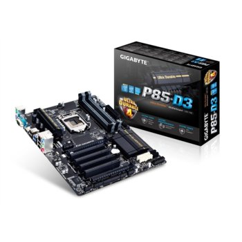 Дънна платка Gigabyte P85-D3, B85, LGA1150, DDR3, PCI-E (HDMI)(CF), 4x SATA 6Gb/s, 2x USB 3.0, ATX | JAR Computers Gigabyte P85-D3