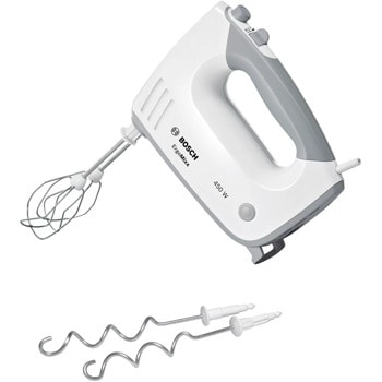Миксер Bosch MFQ36400, 450 W, 5 степени на работа, с турбо, бъркалки за тесто, бъркалки за тесто, бял | JAR Computers Bosch MFQ36400