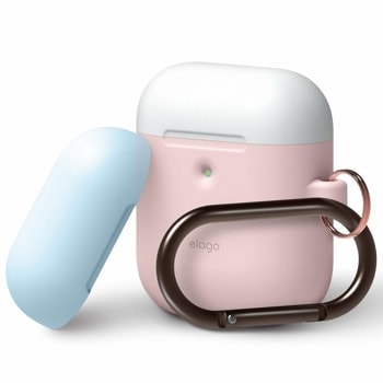 Защитен калъф Elago Airpods Duo Hang Silicone Case, за Apple Airpods 2, силиконов, розов image