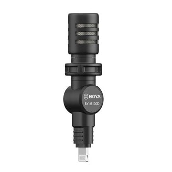 Микрофон BOYA BY-M100D, компактен, Lightning, за Apple устройства, черен image