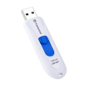 Памет 128GB USB Flash Drive, Transcend JetFlash 790(TS128GJF790W), USB 3.1, бяла | JAR Computers 128GB Transcend JetFlash 790 USB 3.1 TS128GJF790W