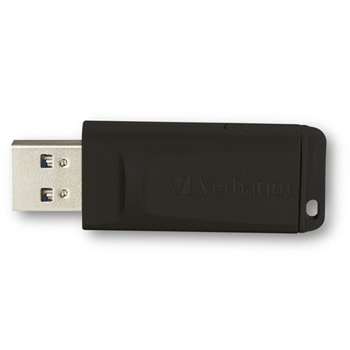 Памет 128GB USB Flash Drive, Verbatim Store 'n' Go Slider (49328), USB 2.0, черна | JAR Computers Verbatim Store 'n' Go Slider USB 2.0 128 GB 49328