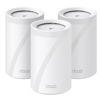 Мрежеста система TP-Link Deco BE65 (3-pack), 9214Mbps, 2.4GHz (574 Mbps)/ 5GHz (2880Mbps)/ 6GHz (5760Mbps), Wireless BE, 4x 10/100/1000/2500 Mbps RJ45, 1x USB-A 3.0, 4 вътрешни антени | JAR Computers TP-Link Deco BE65(3-pack)