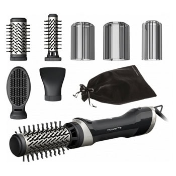 Електрическа четка за коса Rowenta Brush Activ UB9540F0, 1000W, керамично покритие, 2 температурни настройки, 2 скорости, йонен генератор, черна | JAR Computers Rowenta Brush Activ UB9540F0