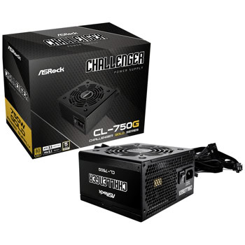 Захранване AsRock CHALLENGER CL-750G, 750W, Active PFC, 80+ Gold, 120mm вентилатор | JAR Computers PSU ASROCK CHALLENGER 750W GLD