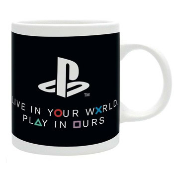 Чаша ABYstyle PLAYSTATION World, 320ml, керамична, черно-бяла | JAR Computers ABYstyle PLAYSTATION World MG1416