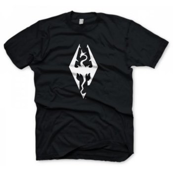 Тениска Gaya Entertainment The Elder Scrolls V: Skyrim Dragon symbol, размер XXL, черна | JAR Computers Gaya Entertainment Skyrim Dragon symbol XXL