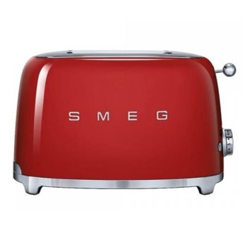 Тостер Smeg TSF01RDEU, функция отказ, автоматично центриране на филийките хляб, автоматично изваждане на филийките след печене, aвтоматично изключване, 7 степени на изпичане, 950 W | JAR Computers Тостер SMEG TSF01RDEU