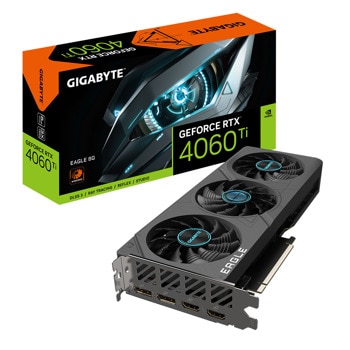 Видео карта Nvidia GF RTX 4060 Ti, 8GB, Gigabyte Eagle, PCI-E 4.0, GDDR6, 128-bit, DisplayPort, HDMI | JAR Computers Видео карта Gigabyte GeForce RTX 4060 Ti EAGLE 8G