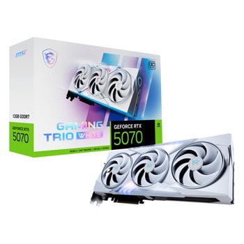 Видео карта Nvidia GF RTX 5070, 12GB, MSI GAMING TRIO WH, OC, PCI-E 5.0, GDDR7, 192-bit, DisplayPort, HDMI | JAR Computers MSI GF RTX 5070 GAMING TRIO OC WH