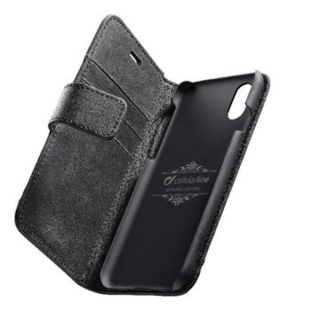 Калъф за iPhone XR, кожен, Cellularline Supreme, черен | JAR Computers Кожен калъф Book Supreme за iPhone XR