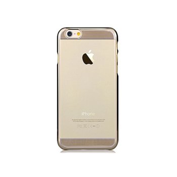 Калъф за Apple iPhone 6/6S Plus, страничен протектор с гръб, поликарбонатов, Comma Brightness Case, златист-прозрачен | JAR Computers Comma Brightness Case за iPhone 6 (S) + CB6P-CG